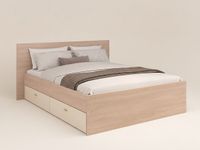 Vente-unique Cadre de lit bois beige, naturel clair 160 x 200 cm
