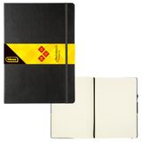 Idena 209292 - Notitieboek DIN A4, gelinieerd, papier crème, 192 pagina's, 80 g/m², harde kaft in zwart, 1 st.
