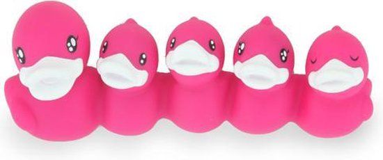 Bduck Eend Tandenborstels Houder voor Gezin met Zuignap - Roze