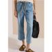 7/8-jeans met Wide Leg pijpen en riem