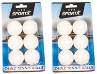 SportX Tafeltennis ballen - 48x st - 40 mm - Wit