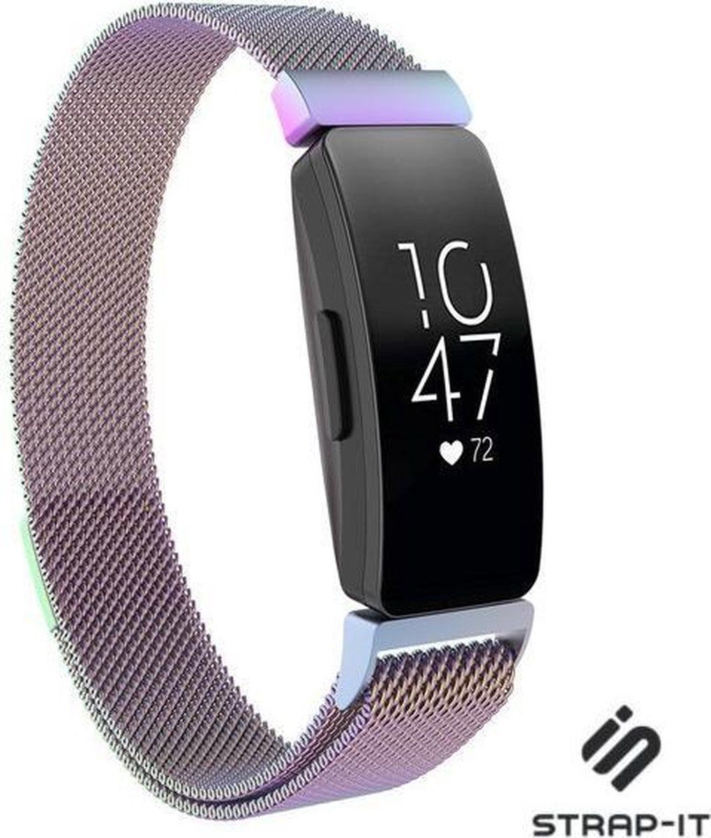 Strap-it Fitbit Inspire / Inspire HR / Inspire 2 Milanese band - rainbow - S