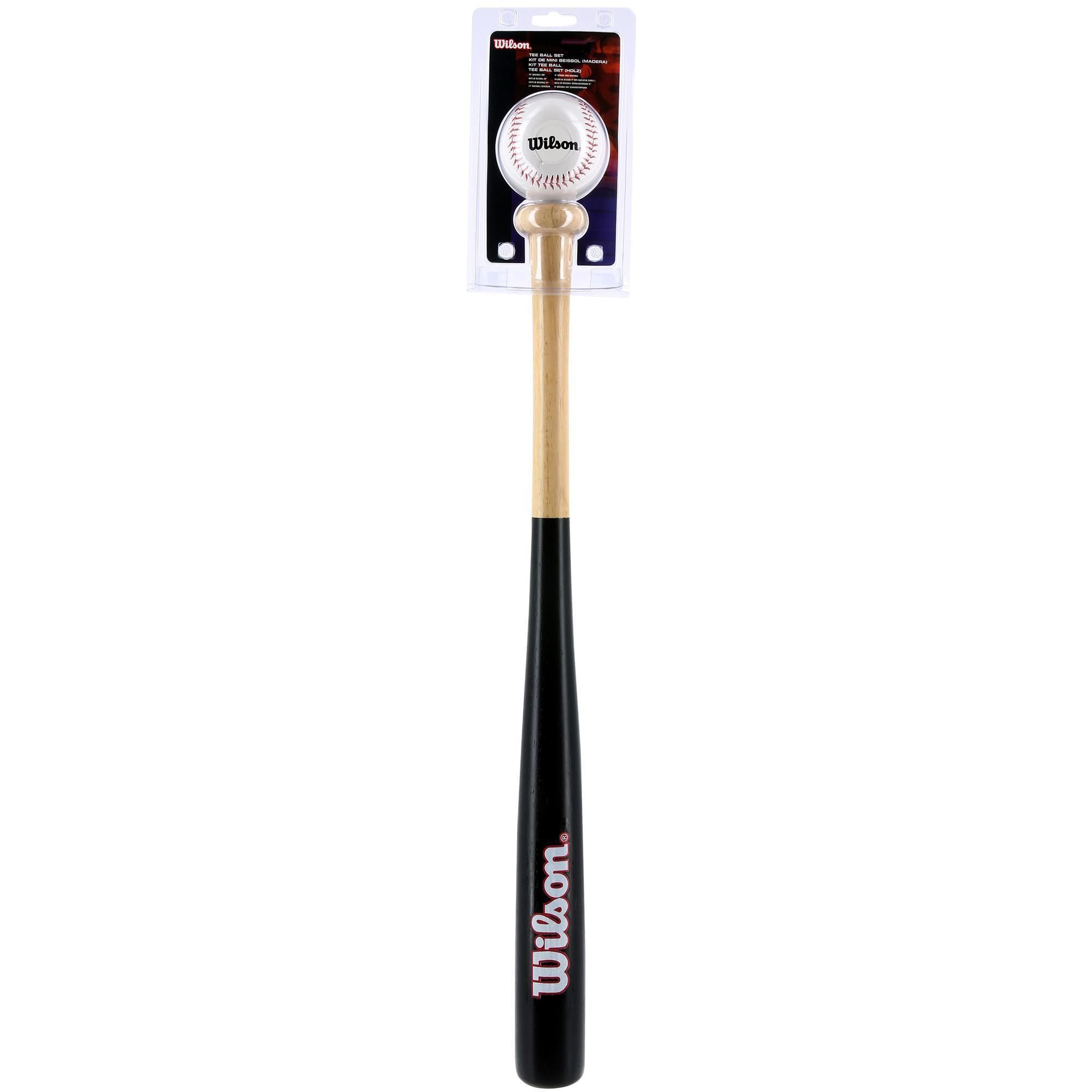 Wilson Baseballset met houten bat 24 inch (60,96 cm) en bal kinderen