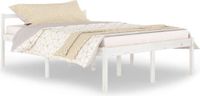 vidaXL Seniorenbed massief grenenhout wit 140x200 cm
