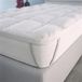 Gewatteerde PLUS topper met elastiek, wit, 160 x 195 cm