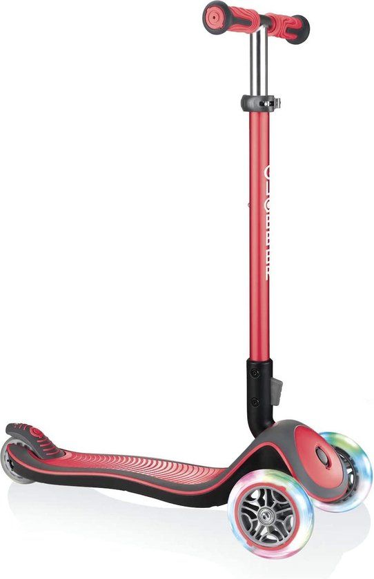 Globber Elite Deluxe Light S Kinderstep - Rood - 3 Wielen - Verstelbaar stuur