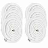 HIMRY® KXD7003 randbescherming, U-vormige schuimbescherming, veiligheid voor je kinderen, tafelrandbescherming van glas, extra dik, randbescherming, 6 x 2 m, gebroken wit