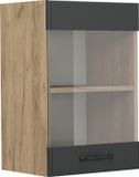 Vicco R-Line Glazen keukenkast – 40 cm Antraciet landhuis