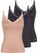 Sloggi Dames spaghettitop 3 pack Go Blush Zwart / beige XL