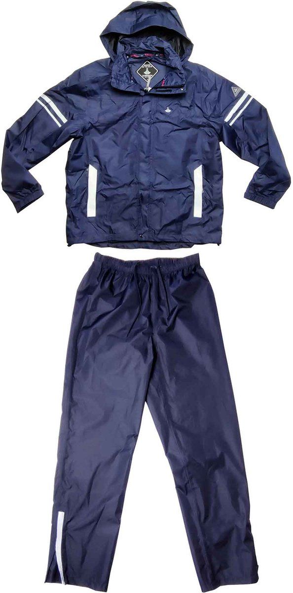 BJØRNSON DUSCH Regenpak Dames & Heren - Waterdicht - Maat M - Donkerblauw