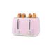 Salter Retro 4-Sneeds Tostiapparaat, brede sleuven, roze