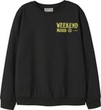 NAME IT - NKMLAZARUS LS NREG SWEAT BRU BOX - Jongens - Zwart - Katoen - Maat 146/152