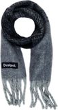 Desigual Sjaal Accessories Fabric Long Scarf Black Grijs