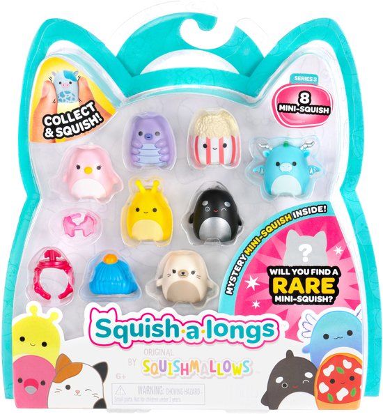 Jazwares Squish-A-Longs - 8 Pack (STYLE 2) (W3)