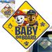 sarcia.eu Paw Patrol Marshall, Chase Autoplaatje met zuignap, hangertje voor op de voorruit, autotoebehoren BABY ON BOARD