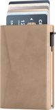 Prowallet Classic - Beige - Pasjeshouder voor 9 Pasjes, Briefgeld en Muntgeld - Uitschuifbaar - RFID Creditcardhouder - Kaarthouder Portemonnee, Pashouder voor Mannen & Vrouwen - Aluminium, Kunstleer - Incl. Luxe Cadeaubox