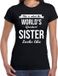 Bellatio Decorations Shoppartners Bv Worlds Greatest Sister Cadeau T-shirt Zwart Dames M