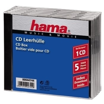 Hama CD Jewel Case Standard, Pack 5