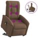 VidaXL Fauteuil releveur électrique réglable tissu marron
