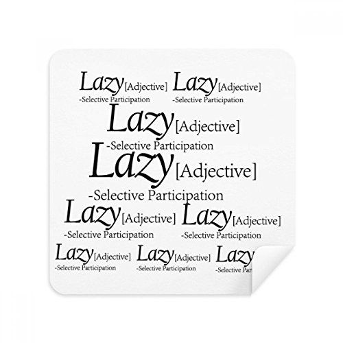 DIYthinker Betekenis Van Luie Grappige Quote Bril Schoonmaken Doek Telefoon Scherm Cleaner Suede Stof 2 stks