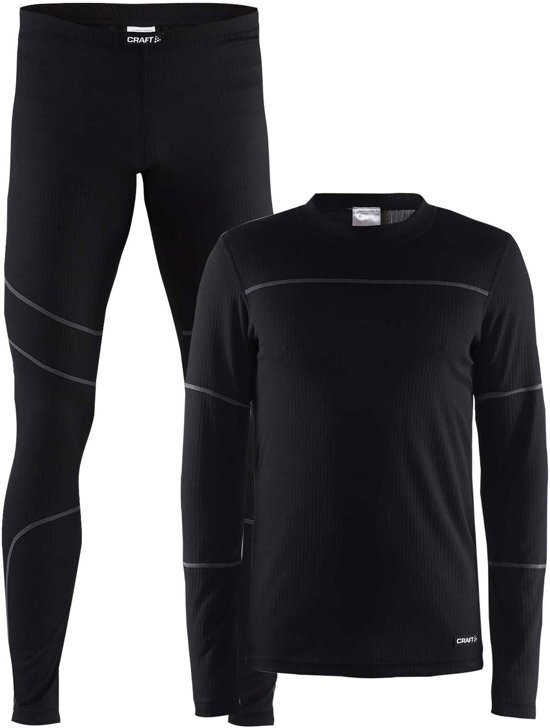 Craft Baselayer Set Heren Thermoset - Black/Granite - XL