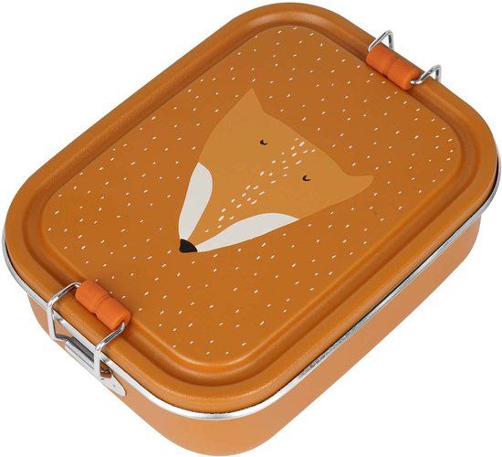Trixie Brooddoos klein - Mr. Fox - RVS Lunchbox voor kinderen - Oranje