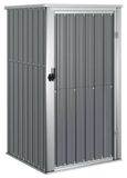Abri de jardin - Abri à outils en métal - 88x89x161 cm - Imperméable, acier galvanisé - Cadre en plastique - Toit en pente avec protection d'angle - Gris