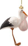 Vondels Cigogne avec bébé 11cm en verre, couleur multi 1 pièce