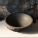 Brauer Molten Waskom - Rond - 42 cm - Natuursteen Basalt - Hamerslag - Antraciet