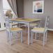 Vida Designs Yorkshire Eettafel en Stoelen Set Keuken Huismeubilair (Grijs & Pine, 4-zits)