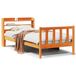 Maison Exclusive - Pieds de lit, avant en cire marron foncé, 100 x 200 cm, pin massif