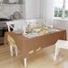 Bonamaison Tafelkleed, Anti-Mold, Sneldrogend, Waterdicht, 100% Polyester Tafellaken, Bruine tinten, 140 x 160 Cm