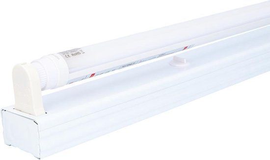 HOFTRONIC LED Fitting T8 G13 incl. LED TL Buis 120cm - 18 Watt 3600 Lumen - 4000K neutraal wit licht - IP20