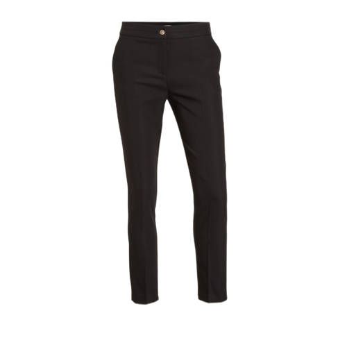 Morgan Cropped Low Waist Slim Fit Trousers - Black