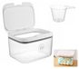 Boîte de rangement pour lessive en poudre avec gobelet doseur et couvercle hermétique