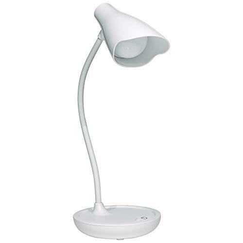 Unilux Ukky Draadloze led-bureaulamp, 3 AAA-batterijen, met USB-oplading en touch-dimmer, wit