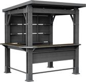 Keter Bar Gazebo - Buitenbar met overkapping - 200x230x238cm - Antraciet/Walnut