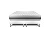 Ensemble 2x80x200 matelas hybride sommier blanc