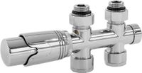 LuxeBath Fittingen Set Multiblock Chroom Rechtdoor incl. thermostaat