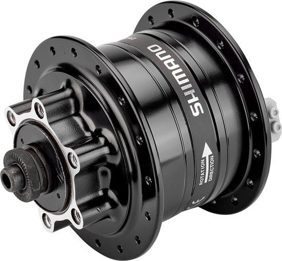 Shimano DH-3D32 Naafdynamo 6-Bolt Quick Release - Zwart - 36 gaats