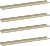 vidaXL Wandschappen 4 st 80x9x3 cm wit en sonoma eikenkleurig