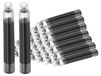 Cartouches pour stylos plume, 30 pièces, 3,4 mm, noir