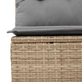 vidaXL 7-delige Loungeset met kussens, polyrattan, beige