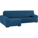 ECOMMERC3 Bielastische bankhoes voor chaise longue, voor lang hoekdeel links, bankovertrek voor chaise longue, blauw, aanpasbaar aan alle modellen, verstelbaar, schuimondersteuning