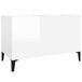 vidaXL - Armoire à disques - 74,5x38x48 cm - bois d'ingénierie blanc laqué brillant