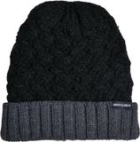 Urban Classics Braid Knit Beanie Muts Zwart/Grijs
