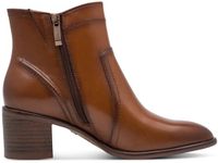 Tamaris Dameslaarzen met hak 1-25313-47 Cognac Leer Blokhak