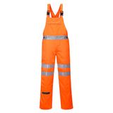 Portwest Hi-Vis Polyester Katoenen Amerikaanse Overall RT43 - Oranje - M