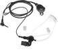 vhbw Casque compatible avec Yaesu VX-210A, VX-1R, VX-228, VX-168, VX-180, VX-210 radio avec microphone PTT - transparent, noir, tube acoustique