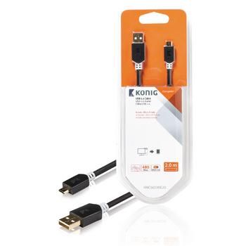 König USB-kabel USB A - USB Micro B M/M 2m